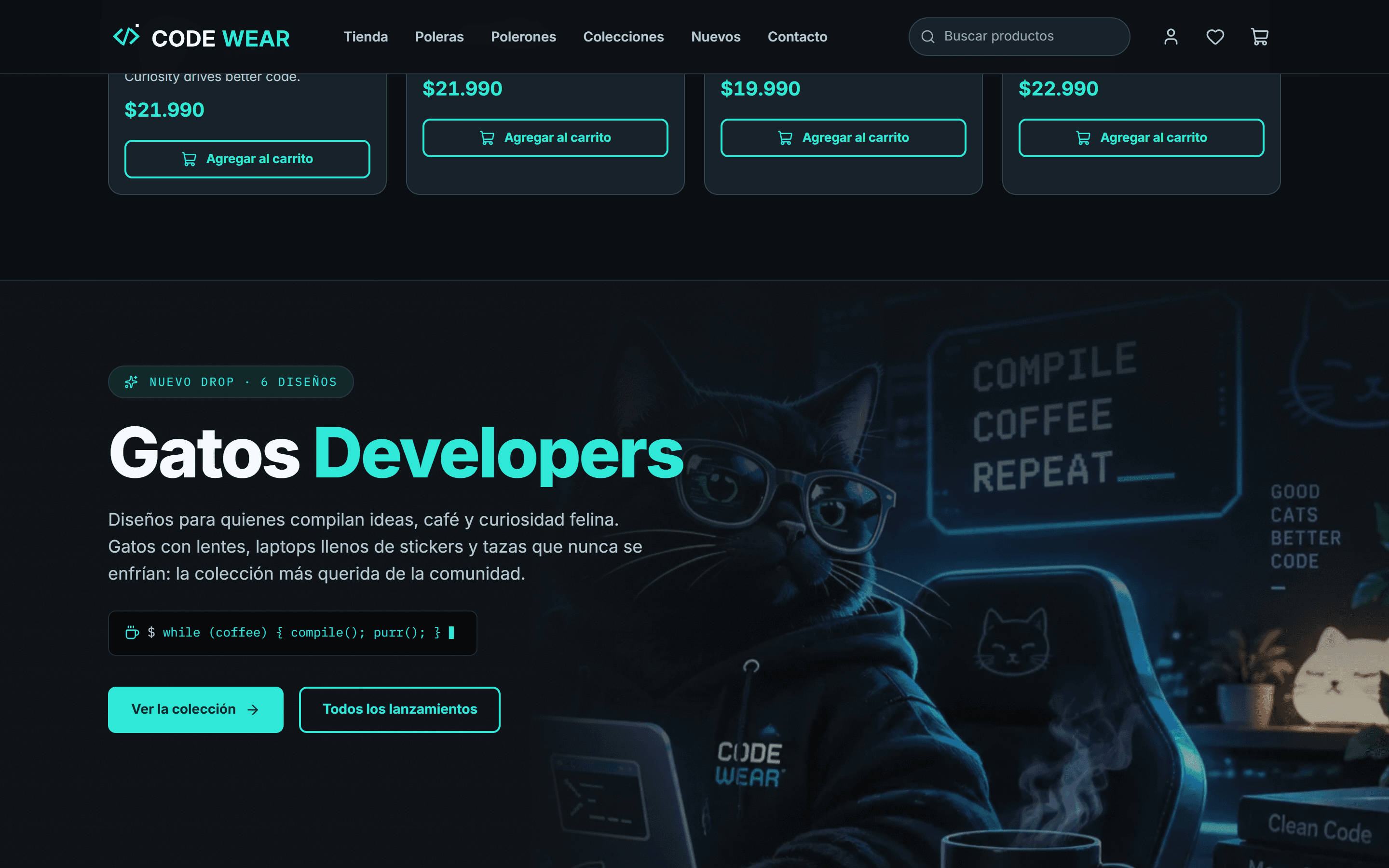 E-commerce de ropa para developers - imagen 3 de 8