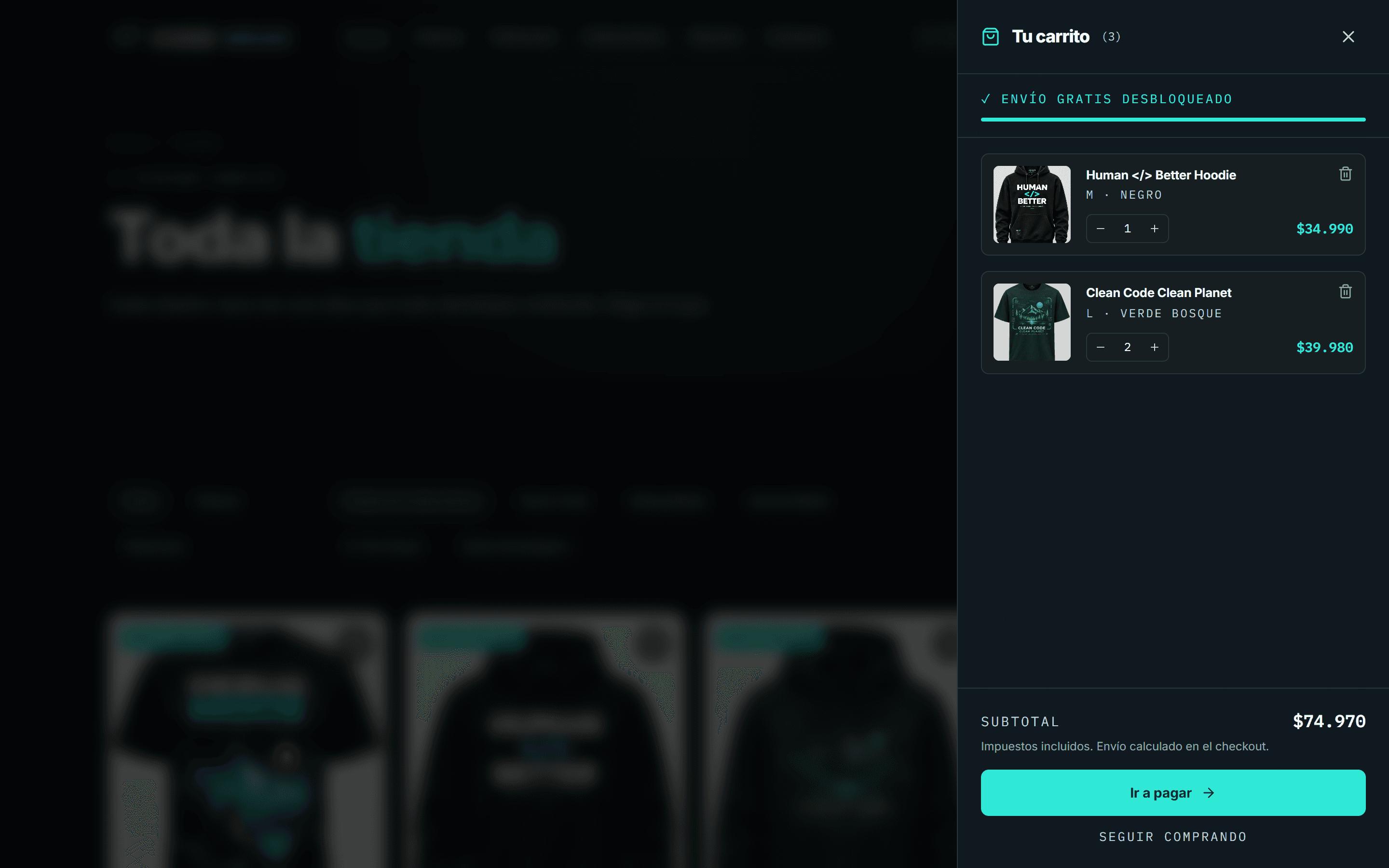 E-commerce de ropa para developers - imagen 7 de 8