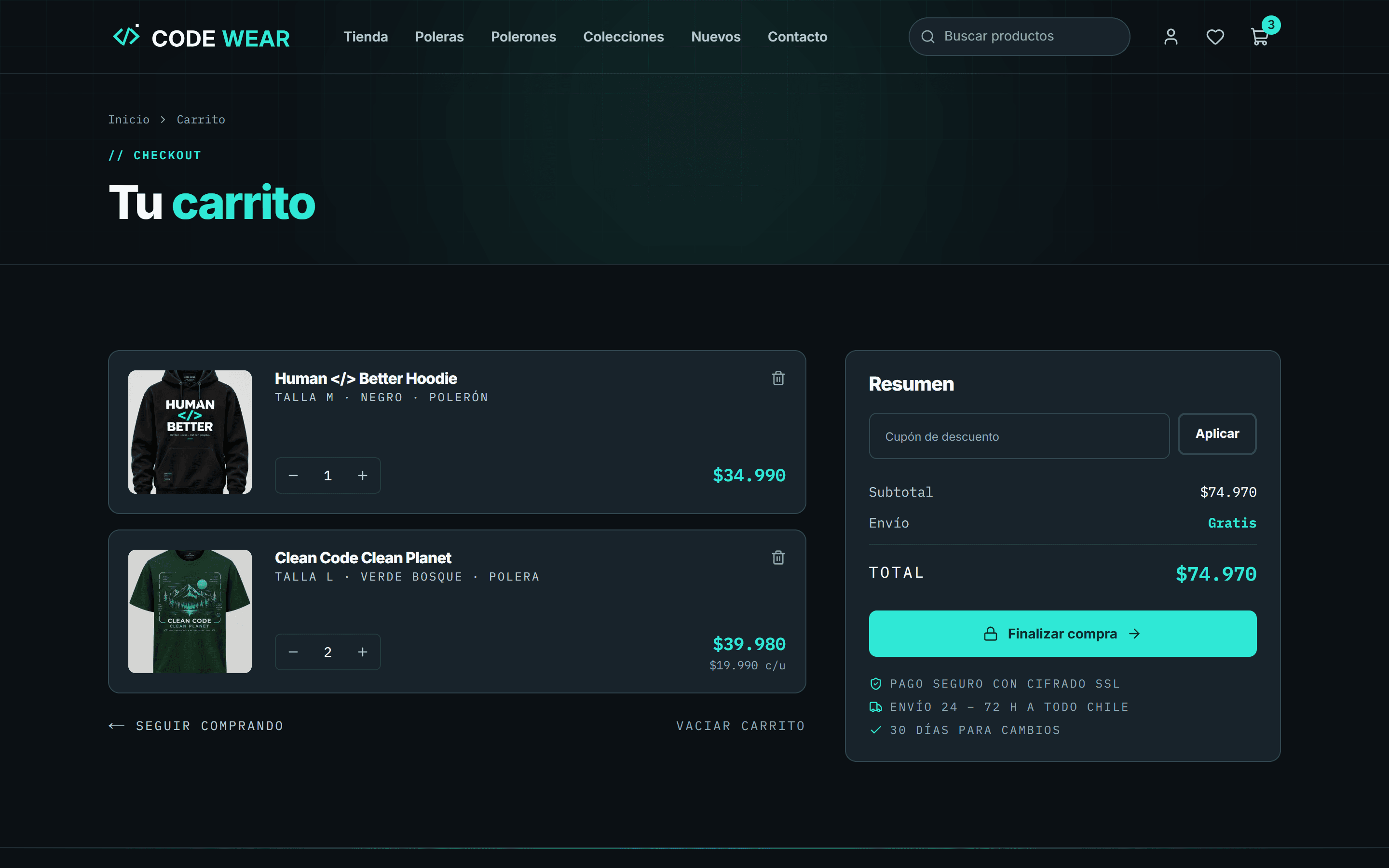 E-commerce de ropa para developers - imagen 8 de 8