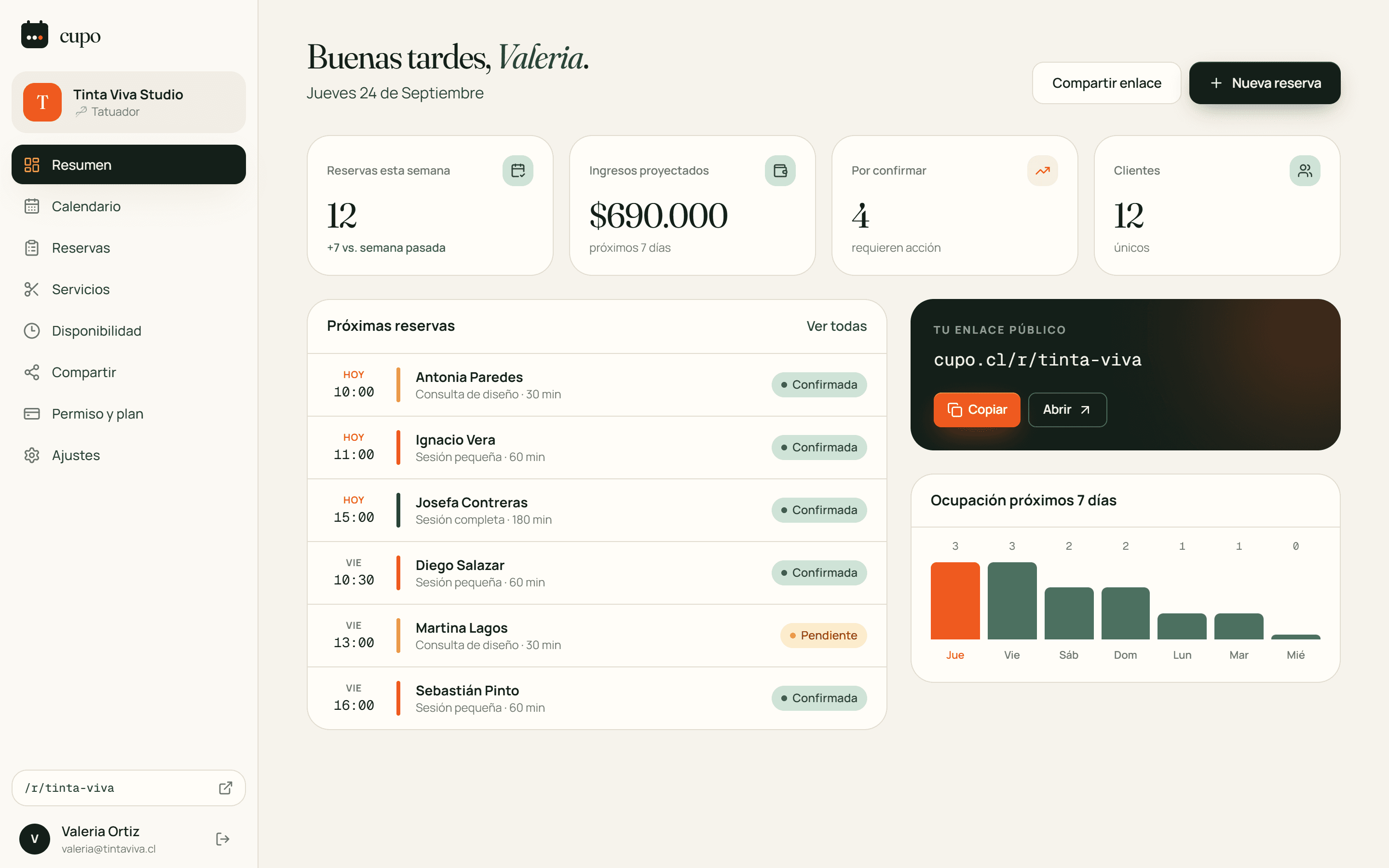 SaaS booking platform for small businesses - image 3 of 10